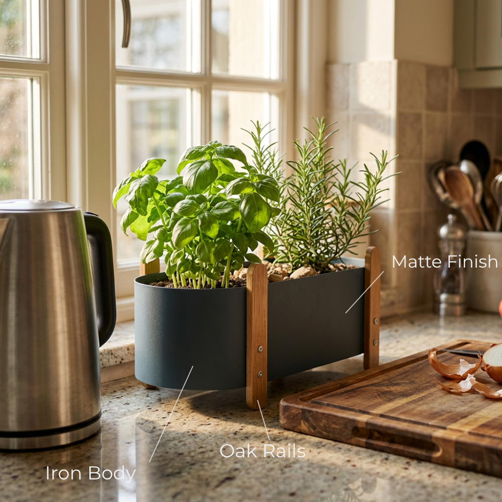 Foliron Long Iron Planter — 40cm
