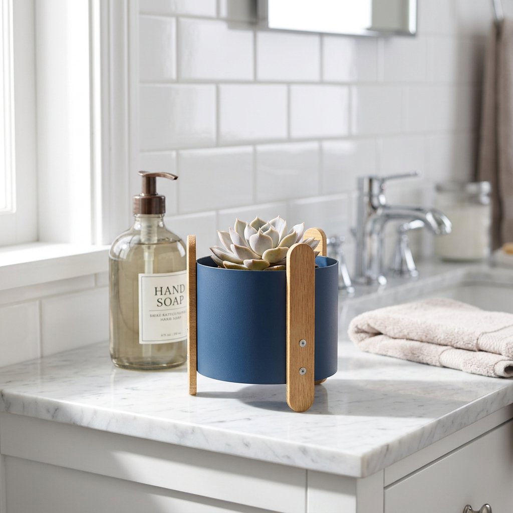 Foliron Round Iron Planter — 18cm